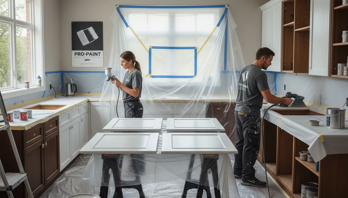 Cabinet painting service in Salt Lake City, UT for durable kitchen finishes by Salt Lake City Paint Pros